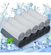 MENOLY 10 Pack Cooling Towels, Sweat Towels Cooling Towels for Neck and Face, Microfiber Towel So...