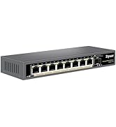 Ztyuav 9 Port Unmanaged 2.5G Ethernet Switch with 8 x 2.5G RJ-45 Base-T Ports, 1 x 10G SFP+, Port...