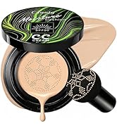 Cushion CC Cream Foundation Makeup with SPF 50+, Full Coverage Foundation Color Corrector, Moistu...