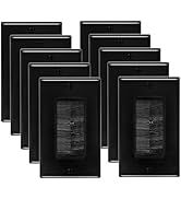 LEENUE 10 Pack Brush Wall Plate, Single Gang Wall Plate Cable Pass Through for Low Voltage Wires,...