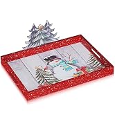 Christmas Decoration Christmas Serving Tray with Handels Christmas Decorative Tray Coffee Table S...