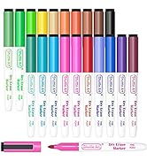 Dry Erase Markers, Shuttle Art 20 Colors Magnetic Whiteboard Markers with Erase, Fine Point Dry E...