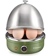 VOBAGA Electric Egg Cooker, Rapid Egg Boiler with Auto Shut Off for Soft, Medium, Hard Boiled, Po...