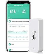 WiFi Hygrometer Thermometer Sensor: Smart Temperature Humidity Monitor, with Remote Monitor and T...