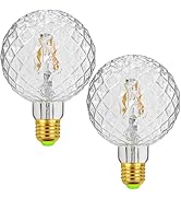 G95 Decorative Light Bulbs 4W E26 LED Filaments Light Bulbs 40W Equivalent E26 Base Clear Glass, ...