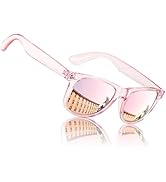 Sunier Polarized Sunglasses for Men and Women, Retro Square Matte Finish UV400 Protection Shades ...