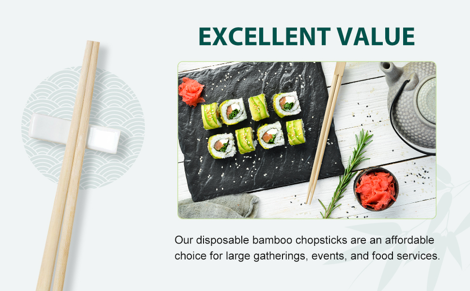 Soeos 100 Disposable Chopsticks Bulk