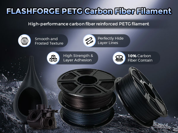 FLASHFORGE PETG Carbon Fiber Filament