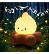 BANDIANCY Cute Campfire Night Light,White Noise, Portable Rechargeable Lamp, Baby Night Light Nur...