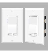 Dimmer Light Switch for Dimmable LED Light, Single Pole/3-Way,No Neutral Wire Required,Work with ...