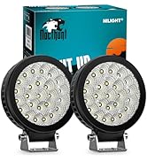 Nilight Led Light Pods 2PCS 4.3Inch 25LED Flood Beam Round Driving Work Lights Built-in EMC Super...