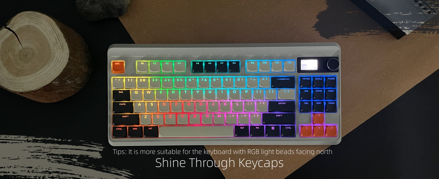 Womier Low Profile Keycaps - Shine Through PBT Key caps