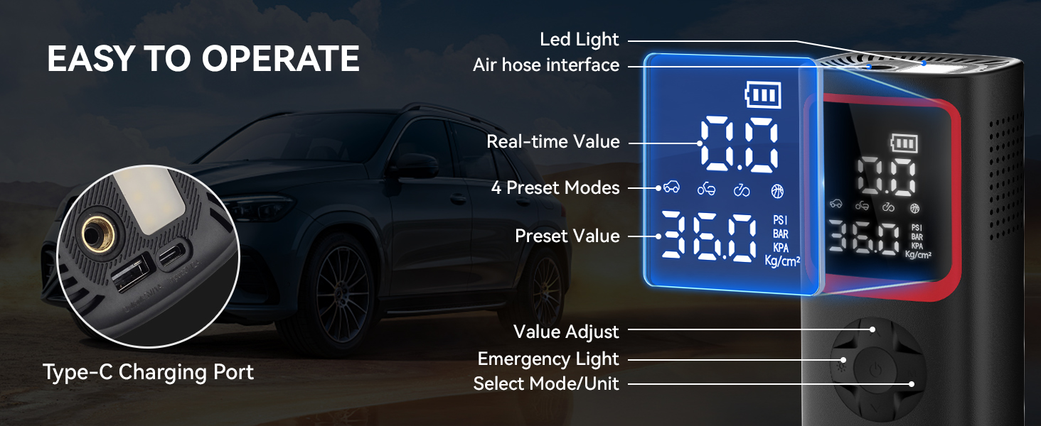 tire inflator portable air compressor portable air compressor for car tires