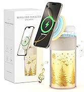 Bluetooth Speakers, Magnetic Wireless Charger, 4 in 1 Speakers Bluetooth with Night Light and Chr...