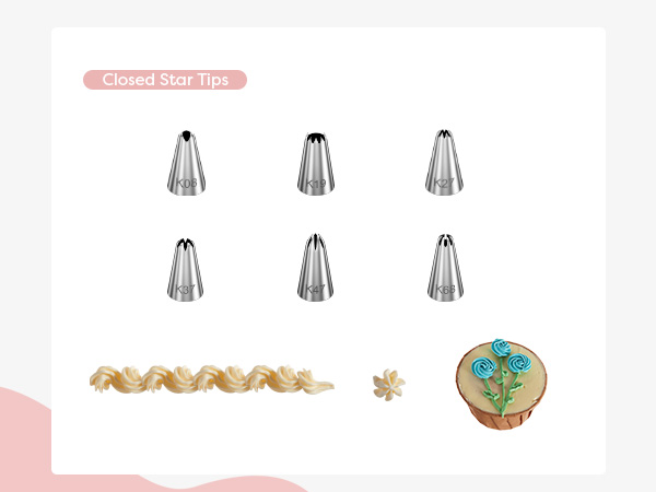 piping bags and tips set