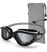 Otionus Swim Goggles for Adult Men Women Youth, Bungee Strap Swimming Goggles No Hair Pulling Ant...