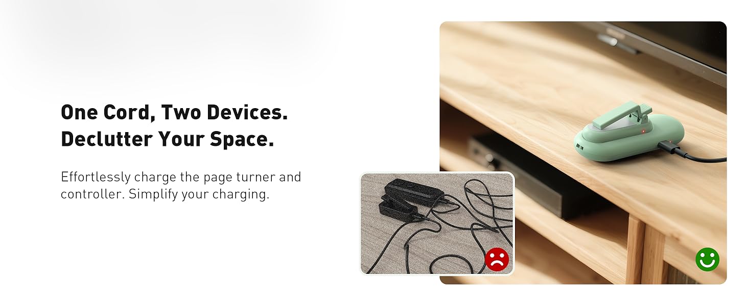 One cable charges both-green