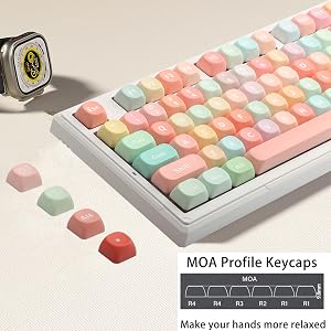 cute pink keycaps fall keycaps keyboard keycaps moa profile keycaps colorful