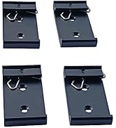 Hereta Din Rail Mount Clip, 4 Pcs 35mm Wide DIN Rail Fixed Clamps Aluminum Alloy Solid State Rela...