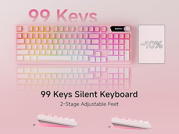 silent keyboard wired silent bluetooth keyboard gaming keyboard with knob