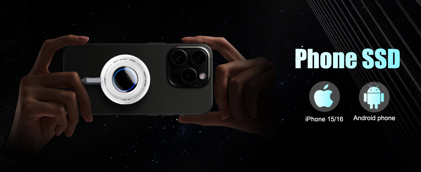 Portable External SSD with Magnetic