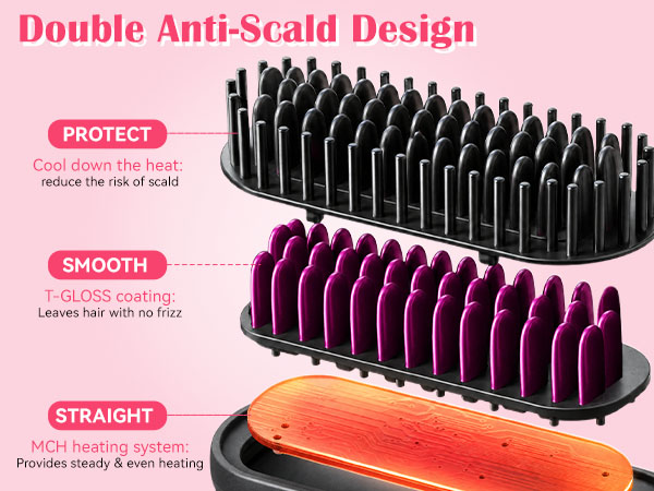 portable straightener brush