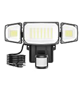 Olafus 70W Motion Sensor Outdoor Light Plug in, Motion Flood Light Dusk to Dawn, 7000LM LED Secur...