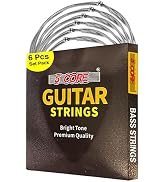 5 Core Bass Electric Guitar Strings 6 Pieces| Pure Nickel Guitar String Gauge 0.045-.100 | Rich, ...