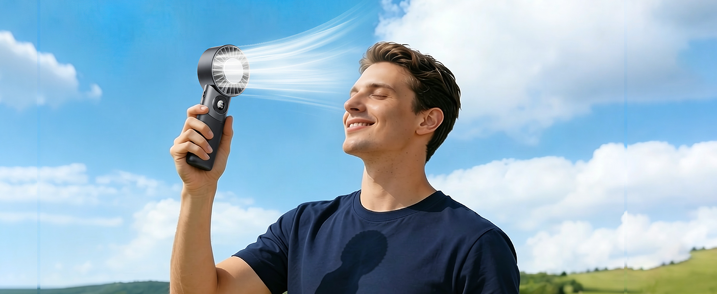 Handheld fan Neck fan Bottom anti-slip pad Desk fan