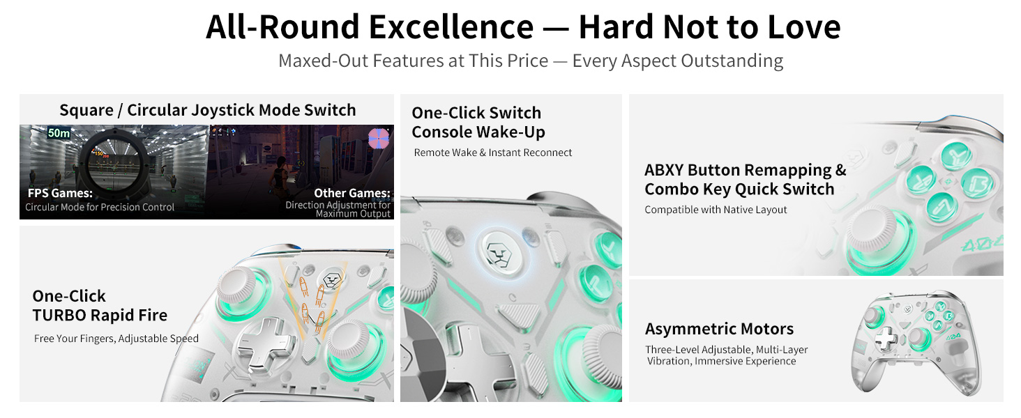 Versatile Controls &amp;amp; Quick-Switch Features