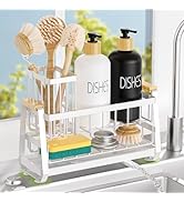 Sponge Holder for Kitchen Sink, Kitchen Sink Caddy with Suction Cup, Sink Organizer Rack for Kitc...
