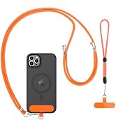 CACOE Phone Lanyard 2 Pcs-1 Pcs Adjustable Neck Strap, 1 Pcs Wrist Strap, 2 Pads, Universal Cross...