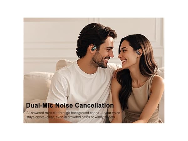 50H Playtime IPX7 Waterproof Earphones Open Ear Headphones,Bluetooth 5.4 Wireless Earbuds