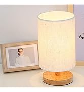 Desk Lamp Wooden Table Lamp 40W Ambient Night Light Minimalist Lamps for Nightstand Modern Aesthe...