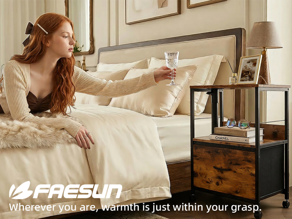 Faesun Swivel Night Stand