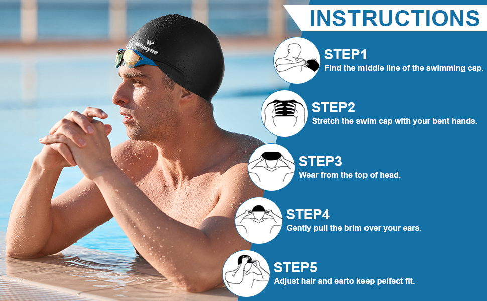 swim cap for women men
