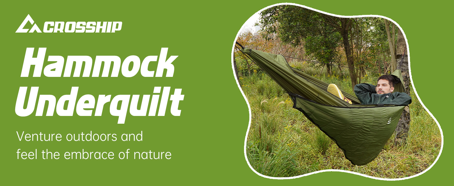 CROSSHIP Camping Hammock with Mosquito Net with Built-in Underquilt &amp;amp; Hammock Rain Fly Tarp
