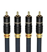 Viborg A10 RCA Cable, Stereo Audio Cable [24K Gold Plated Connectors | Copper Core Silver Plated]...