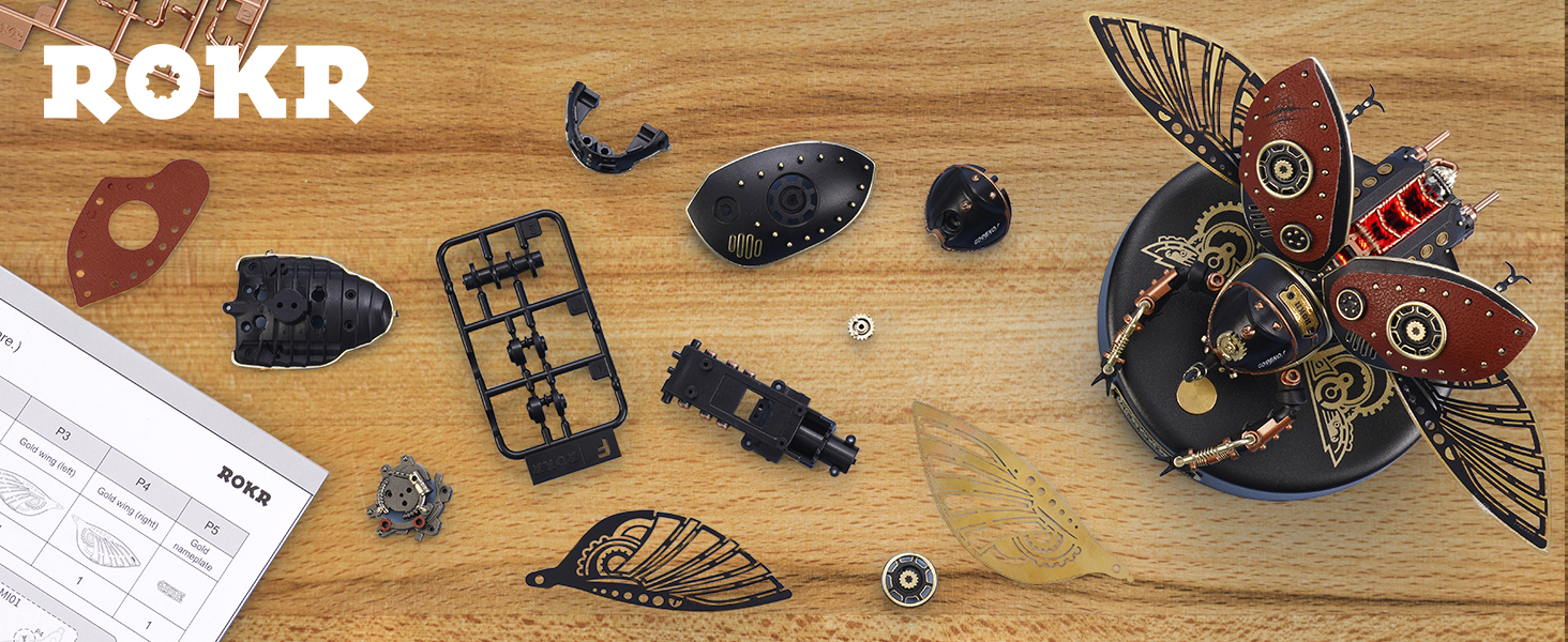 rokr 3d metal model kit insect mi01