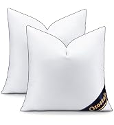 OTOSTAR 20x20 Down Alternative Fill Throw Pillow Inserts Set of 2, Soft Fluffy Synthetic Down Dec...