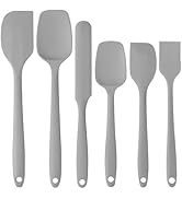 JIDSPWLS Food Grade Silicone Rubber Spatula Set for Baking, Cooking, and Mixing High Heat Resista...