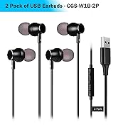 2 Packs of USB Earbuds