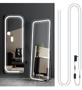 Led Vanity Mirror Lights, 13.2FT 6000k Body Mirror Lights, Stick on mirror Lights with AC Adapter...