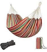 JoyView Brazilian Hammock for Single Preson Portable Hammock with Hanging Ropes &amp; Carry Bag Large...
