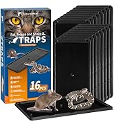 LULUCATCH Sticky Mouse Trap, 16 Pack Large Glue Traps, Pre-Baited Heavy Duty Non-Toxic Bulk Glue ...