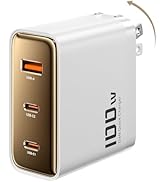 100W USB C Charger Block, 3-Port GaN Type C Charger Laptop Fast Charging Station for MacBook Pro ...