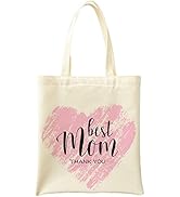 Handytoolinc Canvas Cute Tote Bag 12OZ with Inner Pockets Tote Bags Aesthetic Gifts Reusable Groc...