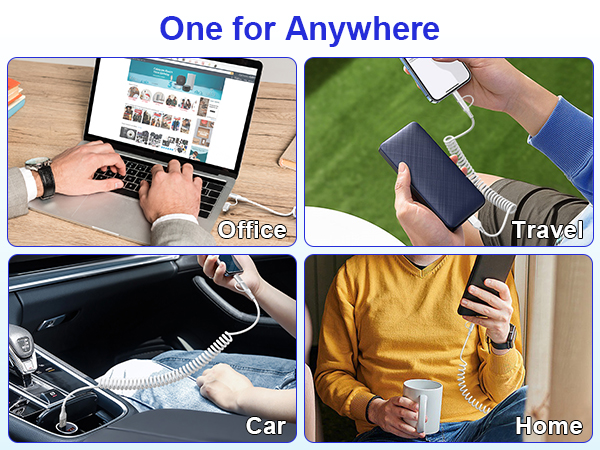 coiled lightning cable