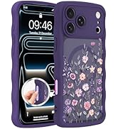 Fsoole Magnetic for iPhone 17 Pro Max Case [Compatible with MagSafe] Pretty Floral Flower Pattern...