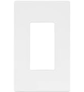 LIDER Matte Finish Decorator Switch Cover, Screwless Wall Plate, Mid-Size 1-Gang 4.88" x 3.11", U...